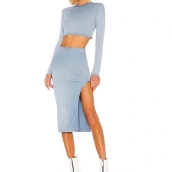 Cotton Citizen x REVOLVE Verona Blue 2-Piece Ribbed Set (Small) - Picture 1 of 8